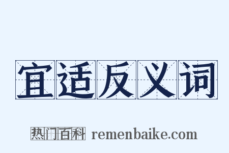 宜适反义词是什么意思的图片